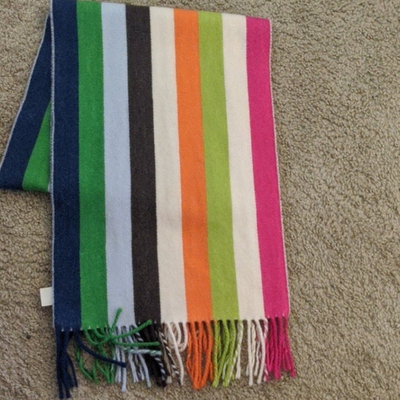 Cashmere Coach Striped Scarf - Picture 1 of 2